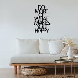 Wallity Do More Of What Makes You Happy Metal Decor Negro
